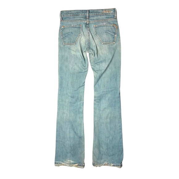 James Jeans preserved denim low rise bootcut Y2K jeans distressed size 25 - Picture 3 of 13